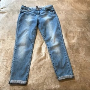 Tommy Hilfiger modern skinny crop rolled cuff light blue jeans Size 10
